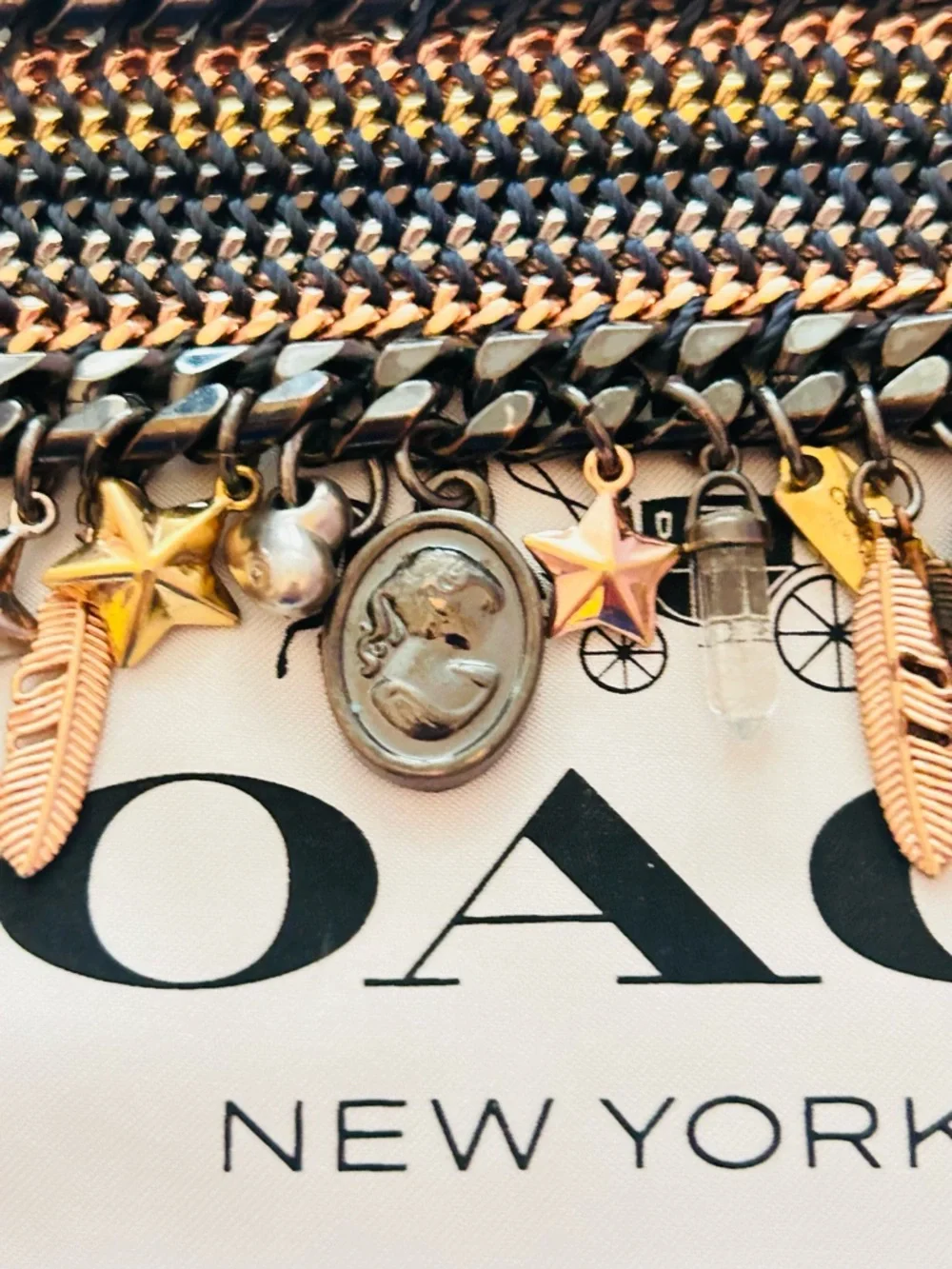 EXTREMELY RARE Coach Y2K Tribal Charm Bracelet - Picture 12 of 14